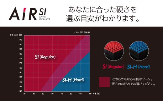 【東京西川】AiR SI-H ［エアーエスアイ-ハード］ マットレス（B色）（シングルサイズ）
