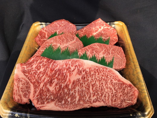 近江牛　ステーキ用　食べ比べセット【660ｇ（サーロイン180ｇ×1枚、ミスジ120ｇ×2枚、モモ120ｇ×2枚）】