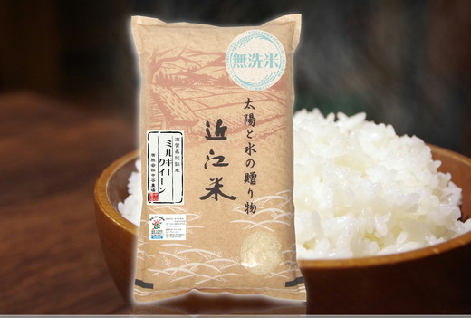 【3年産】近江米 環境こだわり栽培 ミルキークイーン 無洗米 【10kg×1】